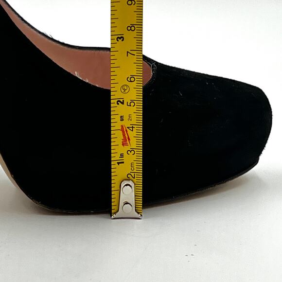 Kate Spade Nessle Pumps Nessle Suede Black Platform Heels - Picture 5 of 8